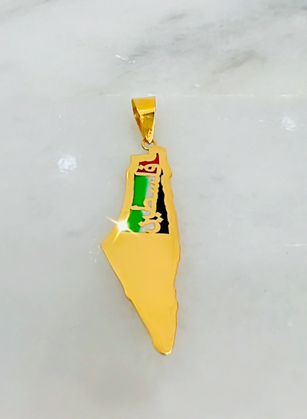 21K Gold Palestine Pendant