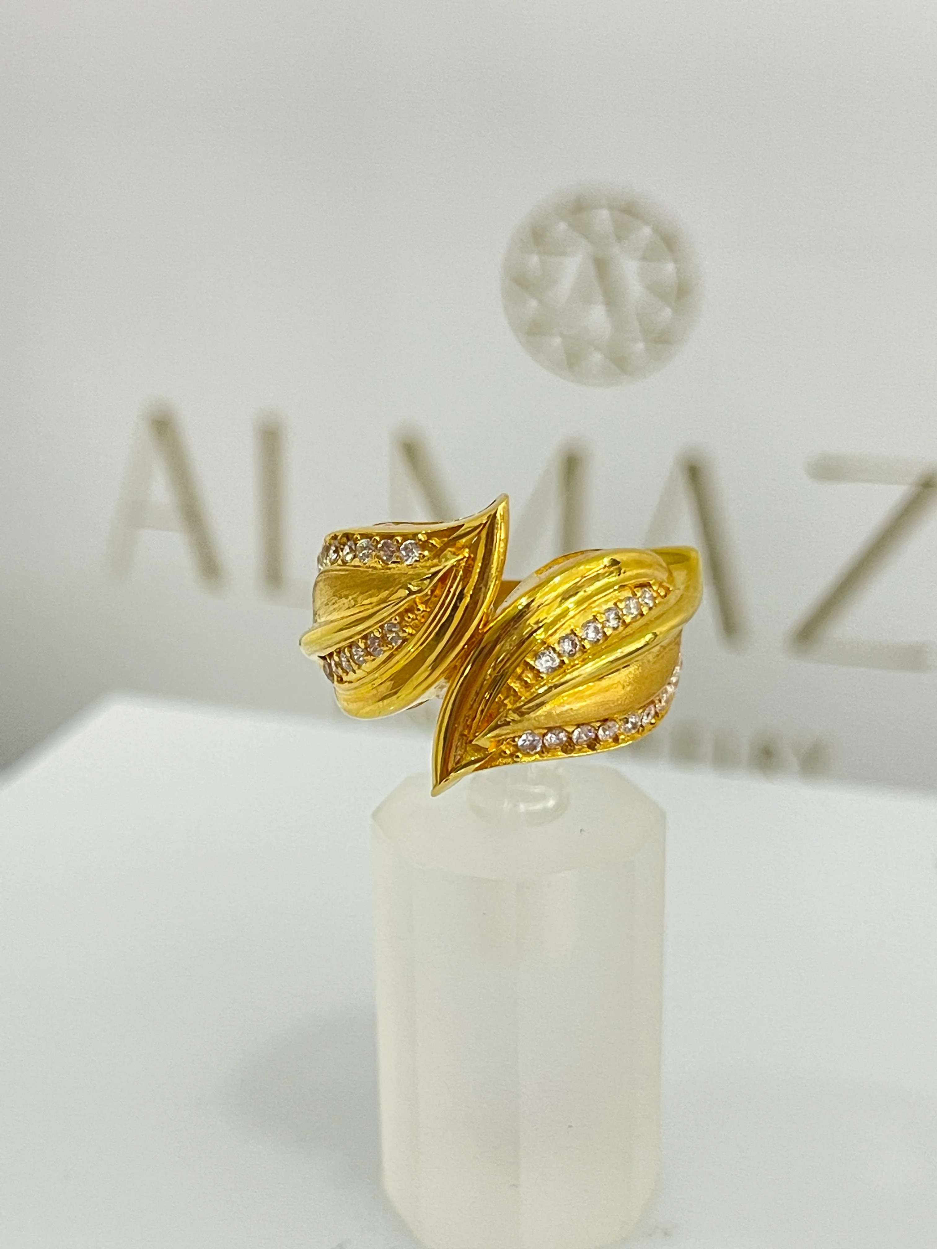 21K Gold Leaf Ring