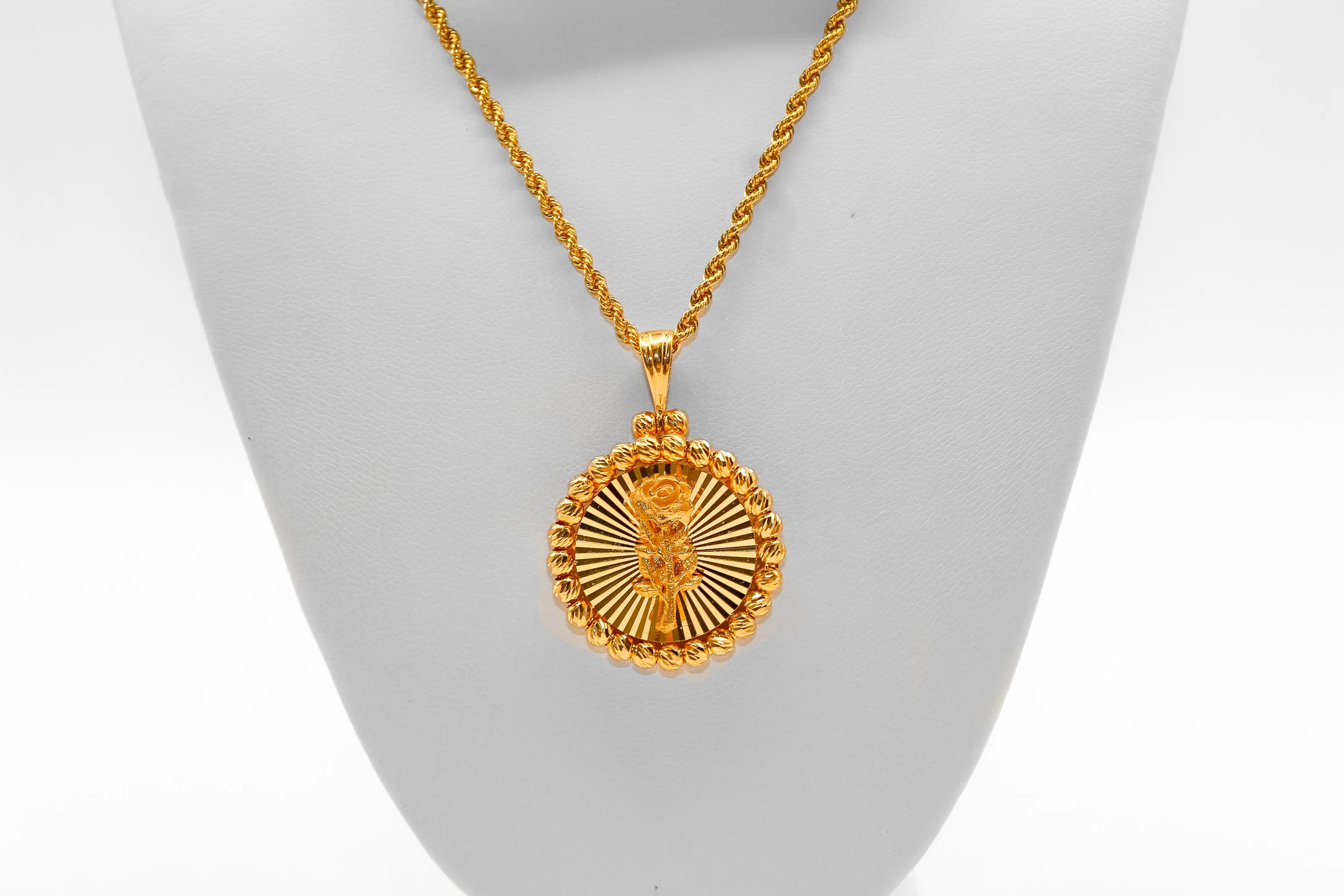 21K Gold Round Himo Pendant