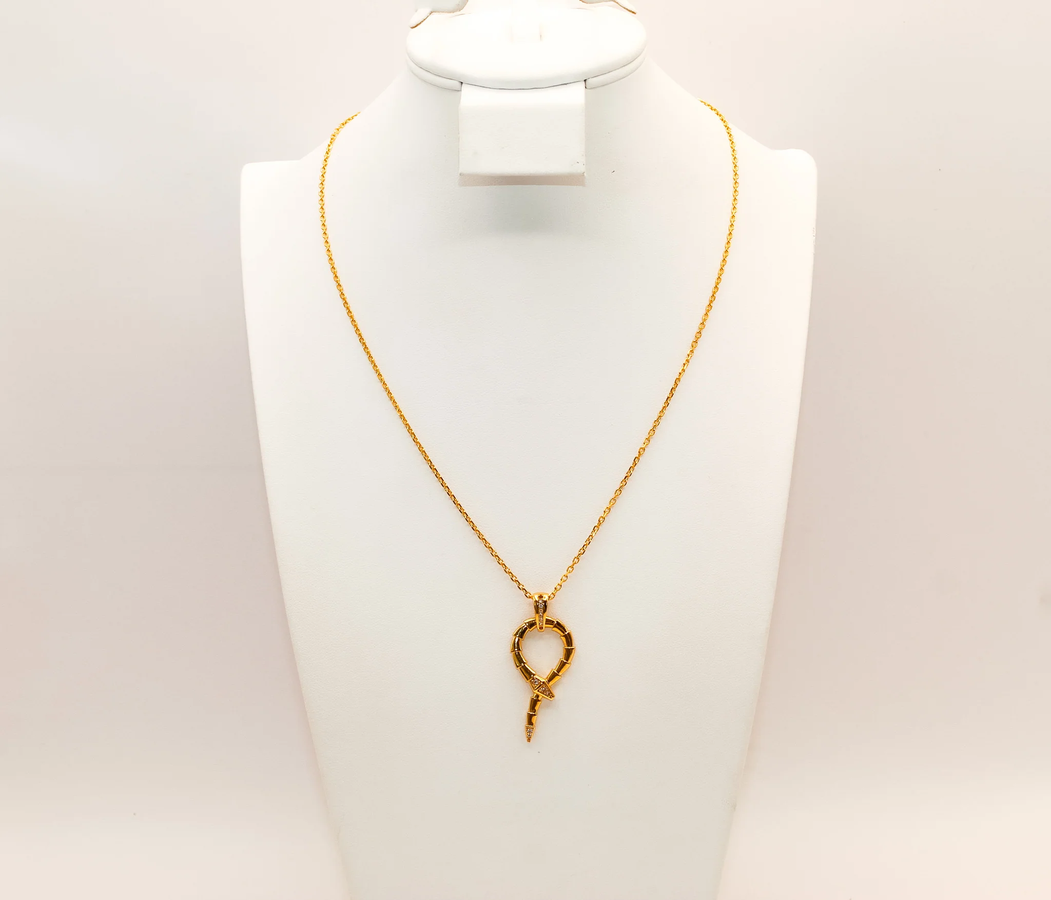 21K Gold Snake Necklace