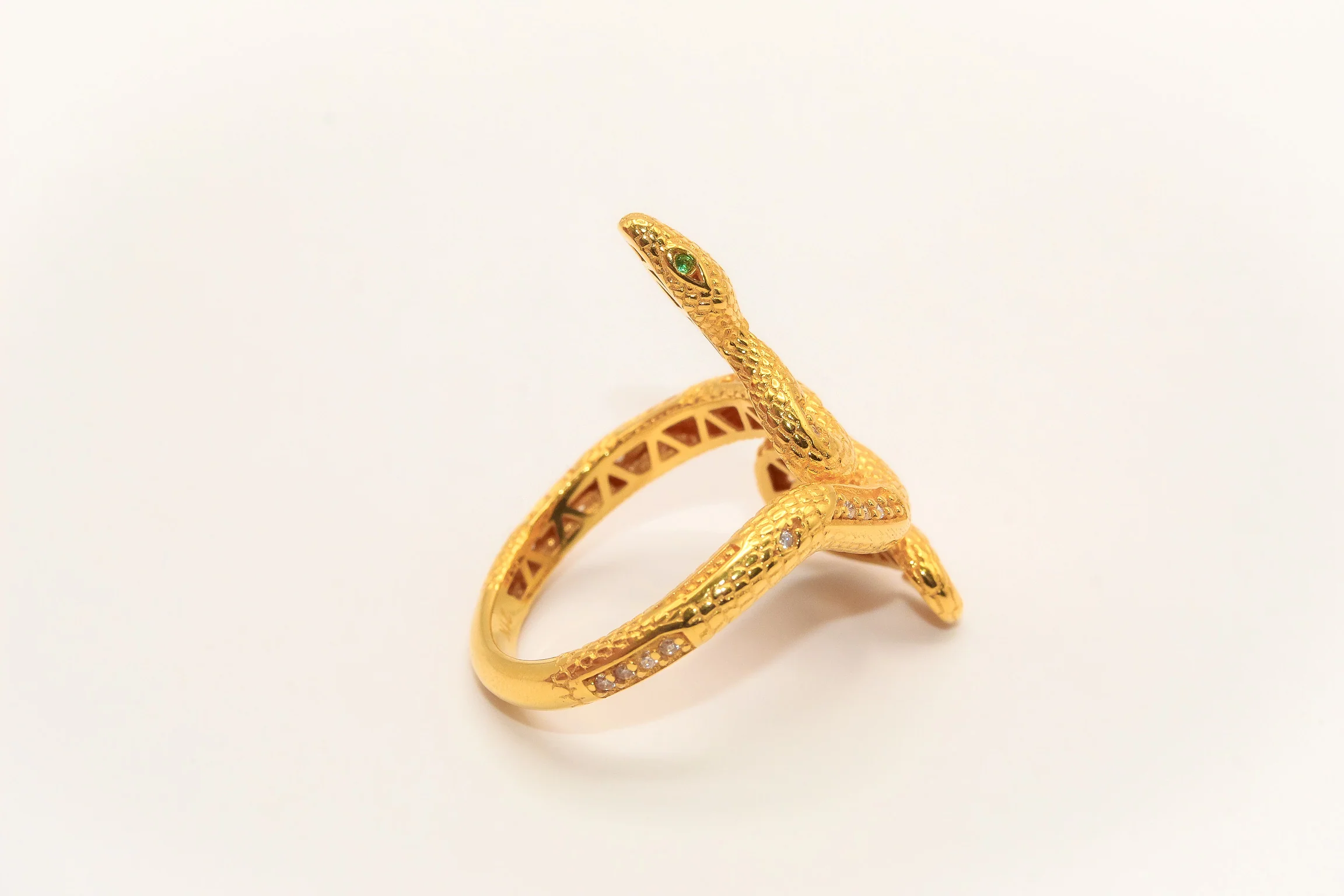 21K Gold Snake Ring - Image 3