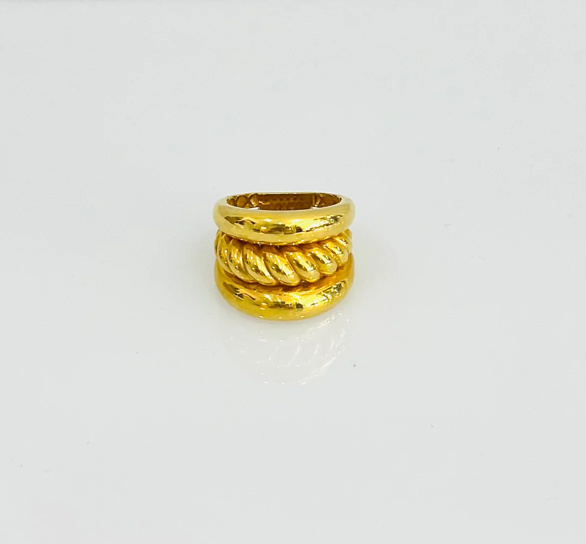 21K Gold Stacked Ring