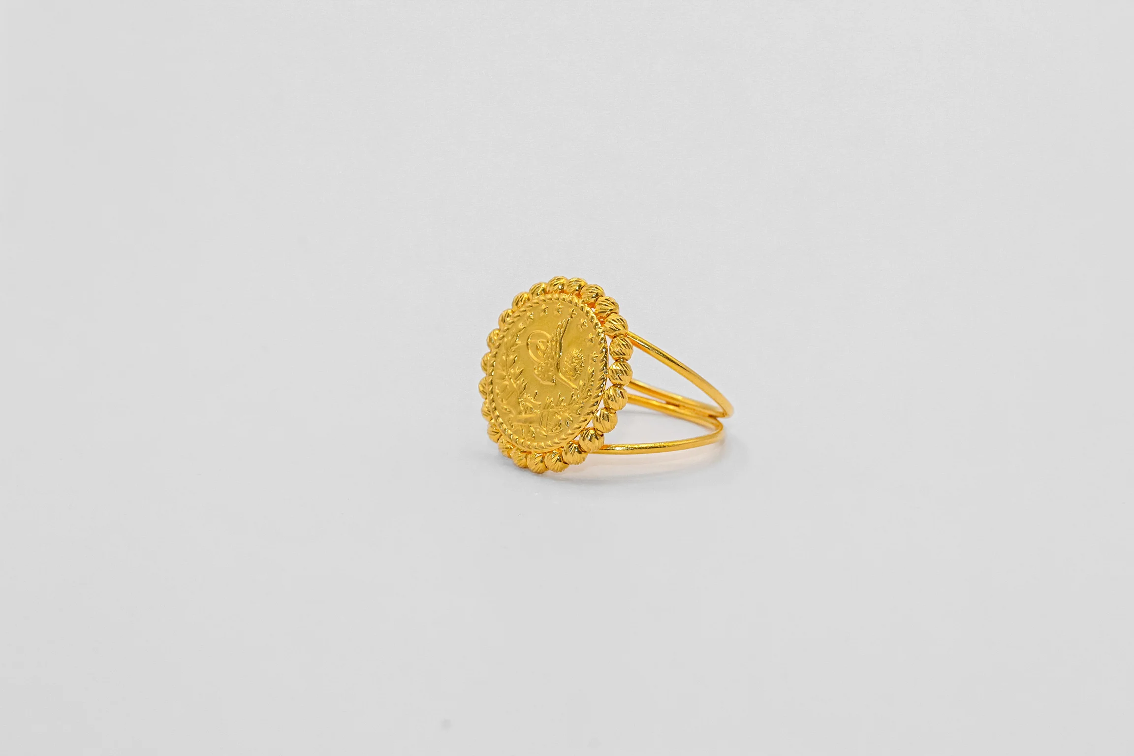 21K Gold Turkish Coin Ring - Image 2