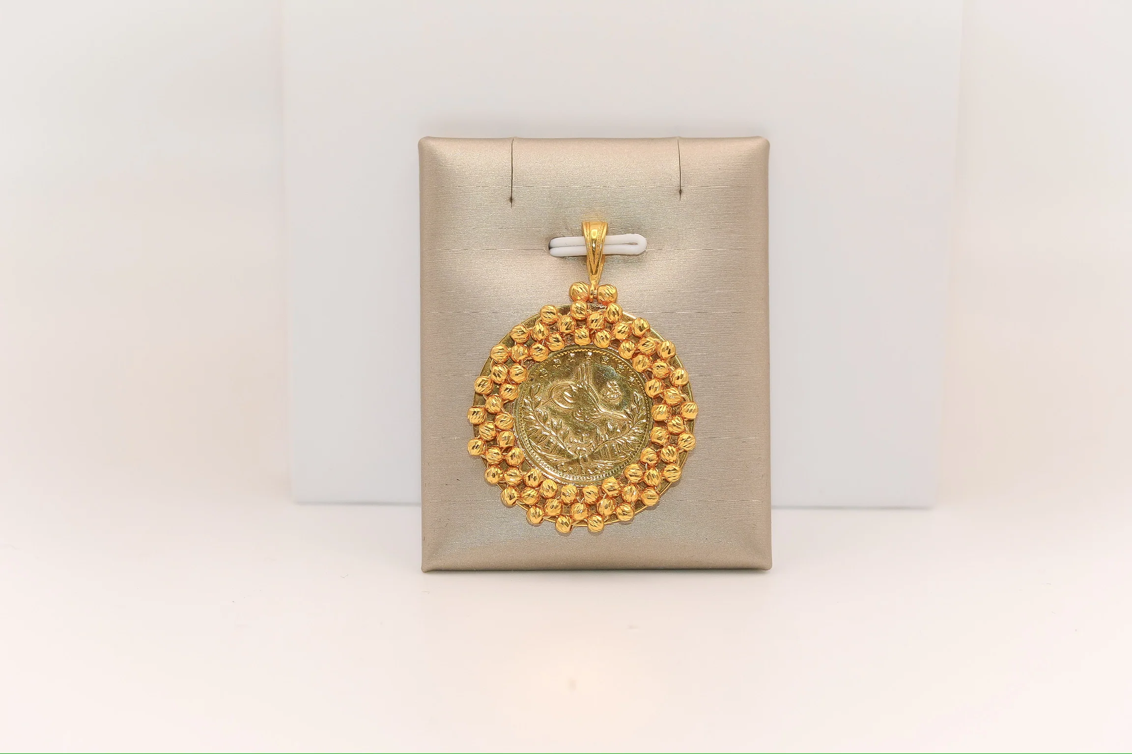 21K Gold Turkish Coin Himo Pendant