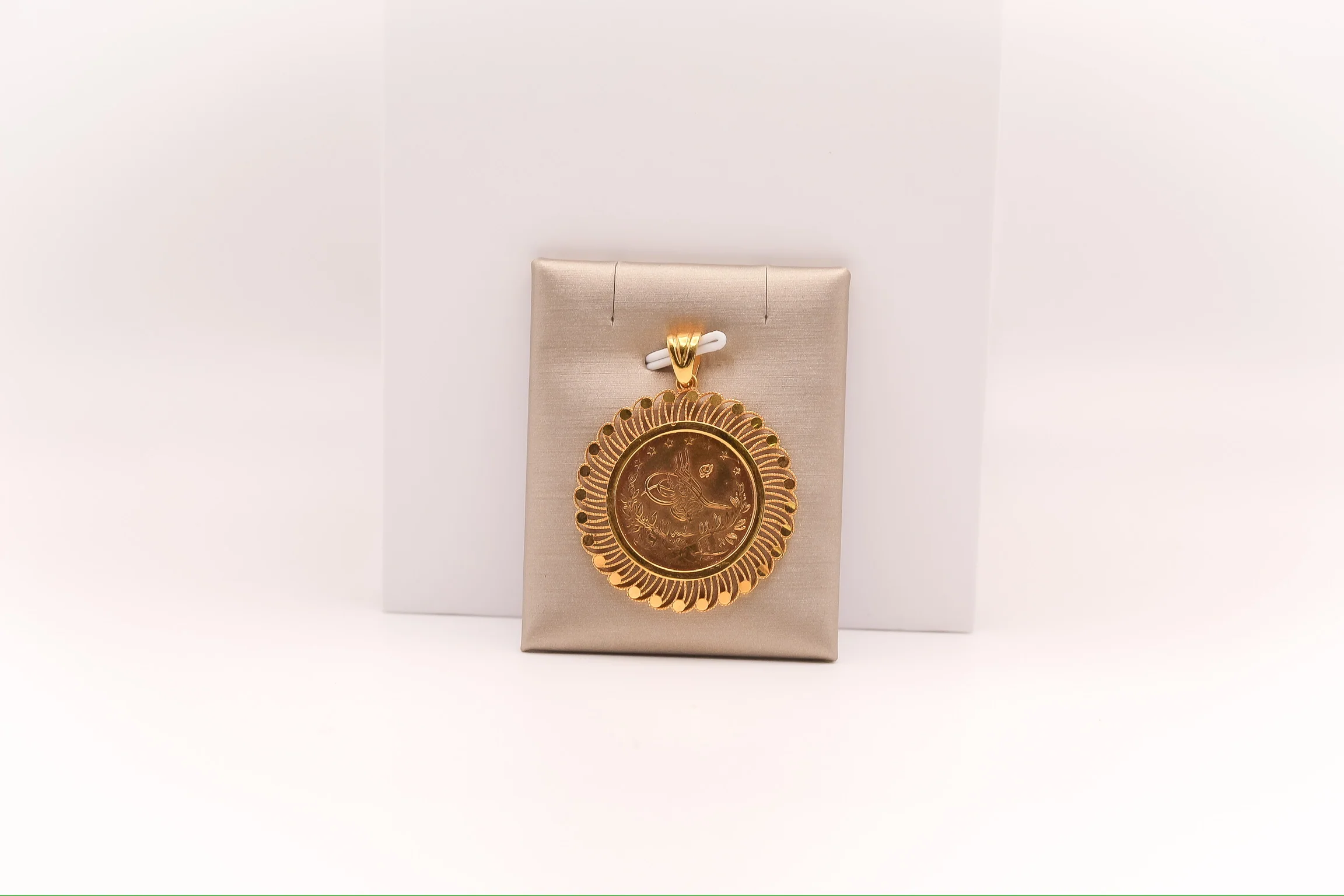 21K Gold Turkish Coin Pendant