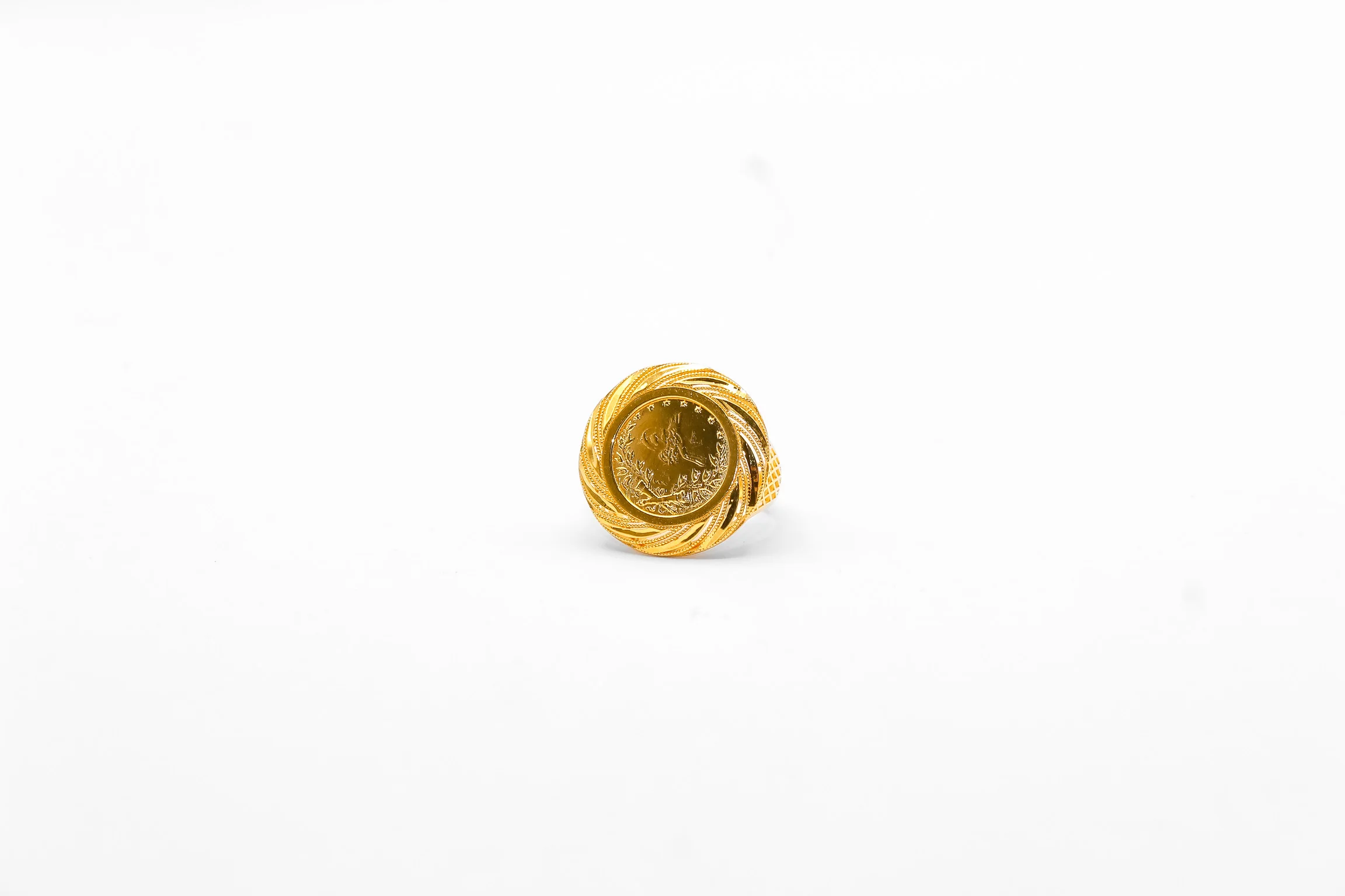 21K Gold Turkish Coin Ring