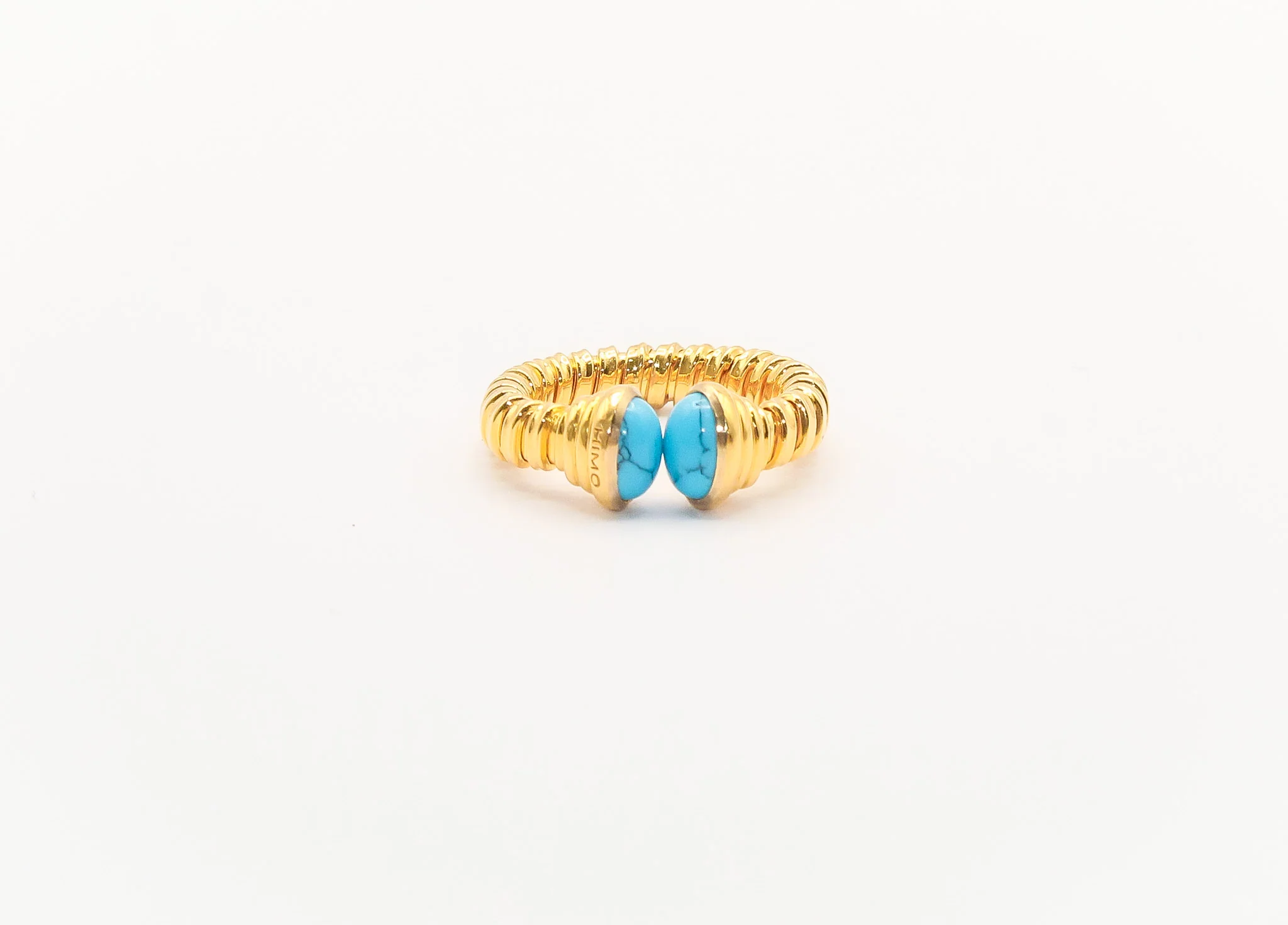 21K Gold Turquoise Himo Ring