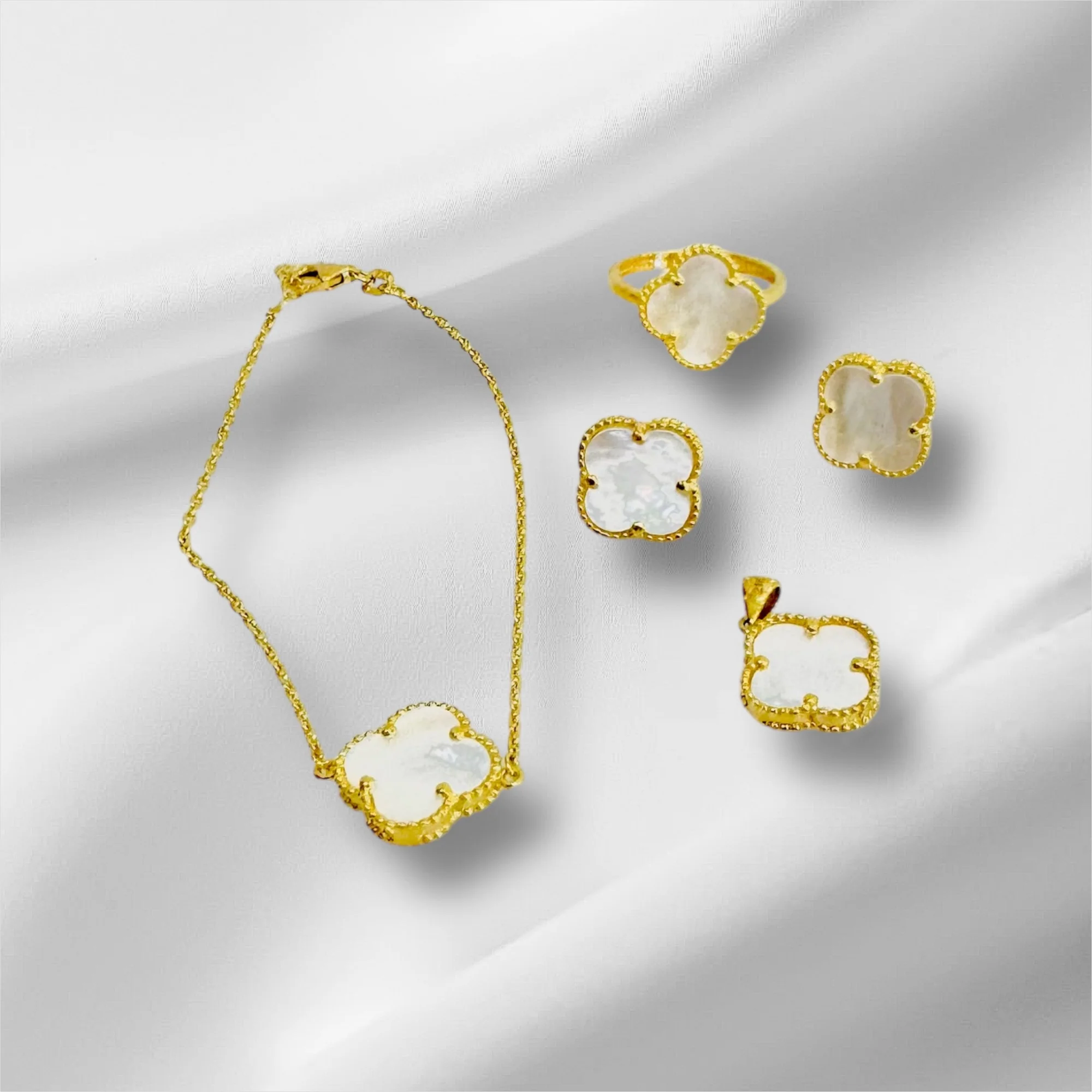 21K Gold Flower Set - Image 2