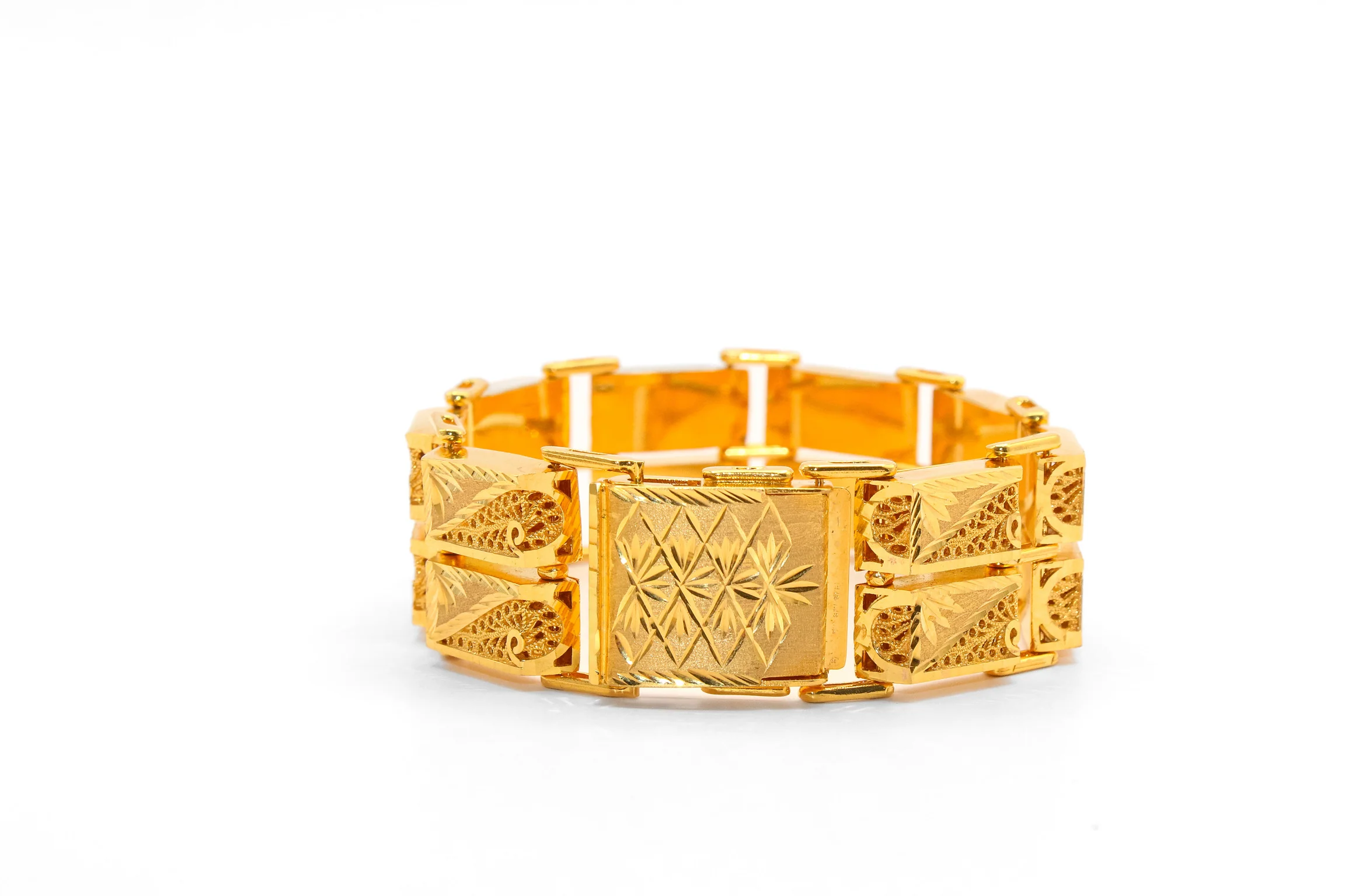 21K Gold Two Row Bracelet - Image 2