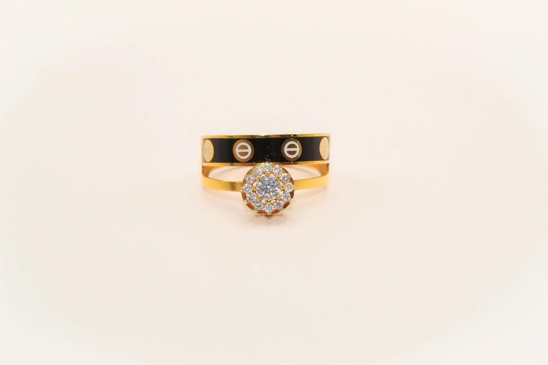 21K Gold Wedding Ring Set