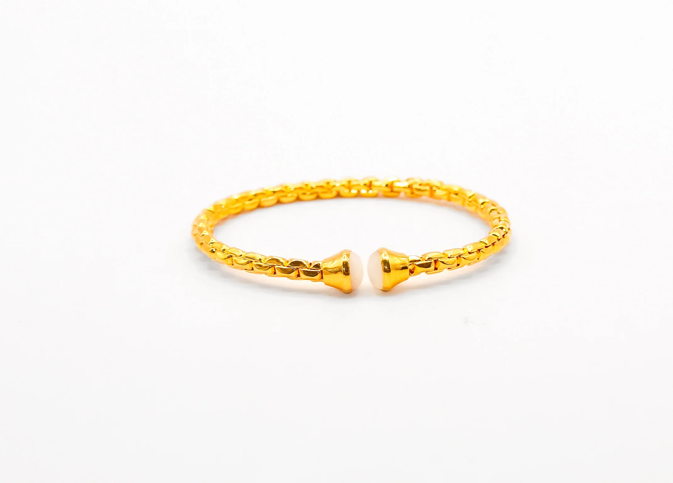 21K Gold White Stone Bracelet