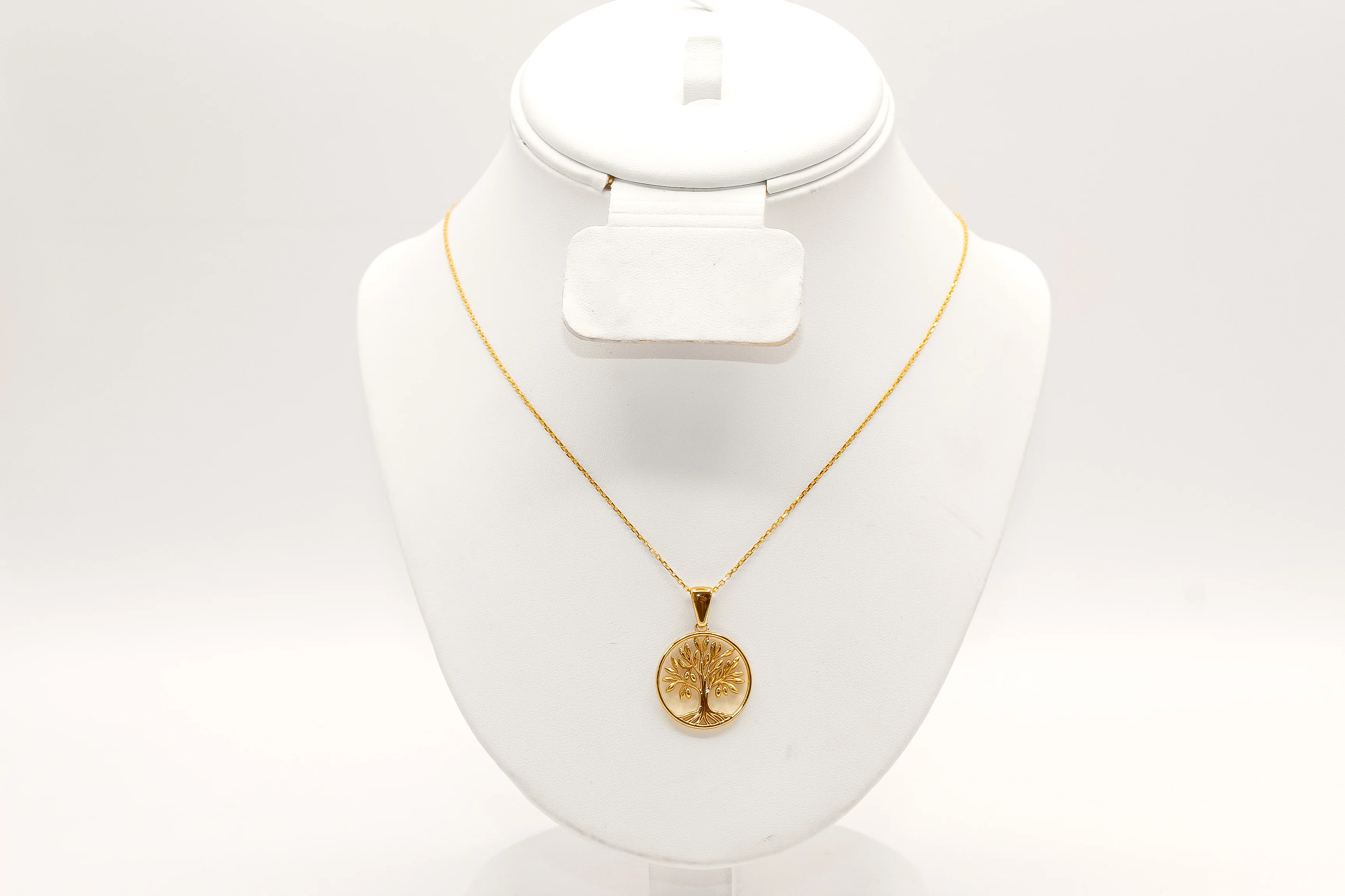 21K Gold Olive Tree Necklace