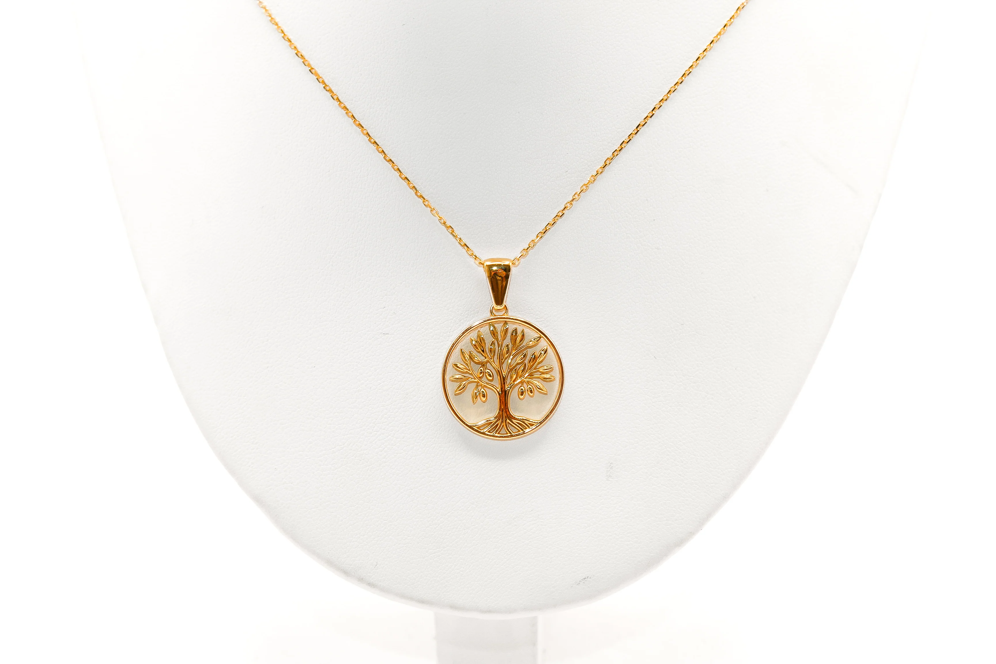21K Gold Olive Tree Necklace - Image 2