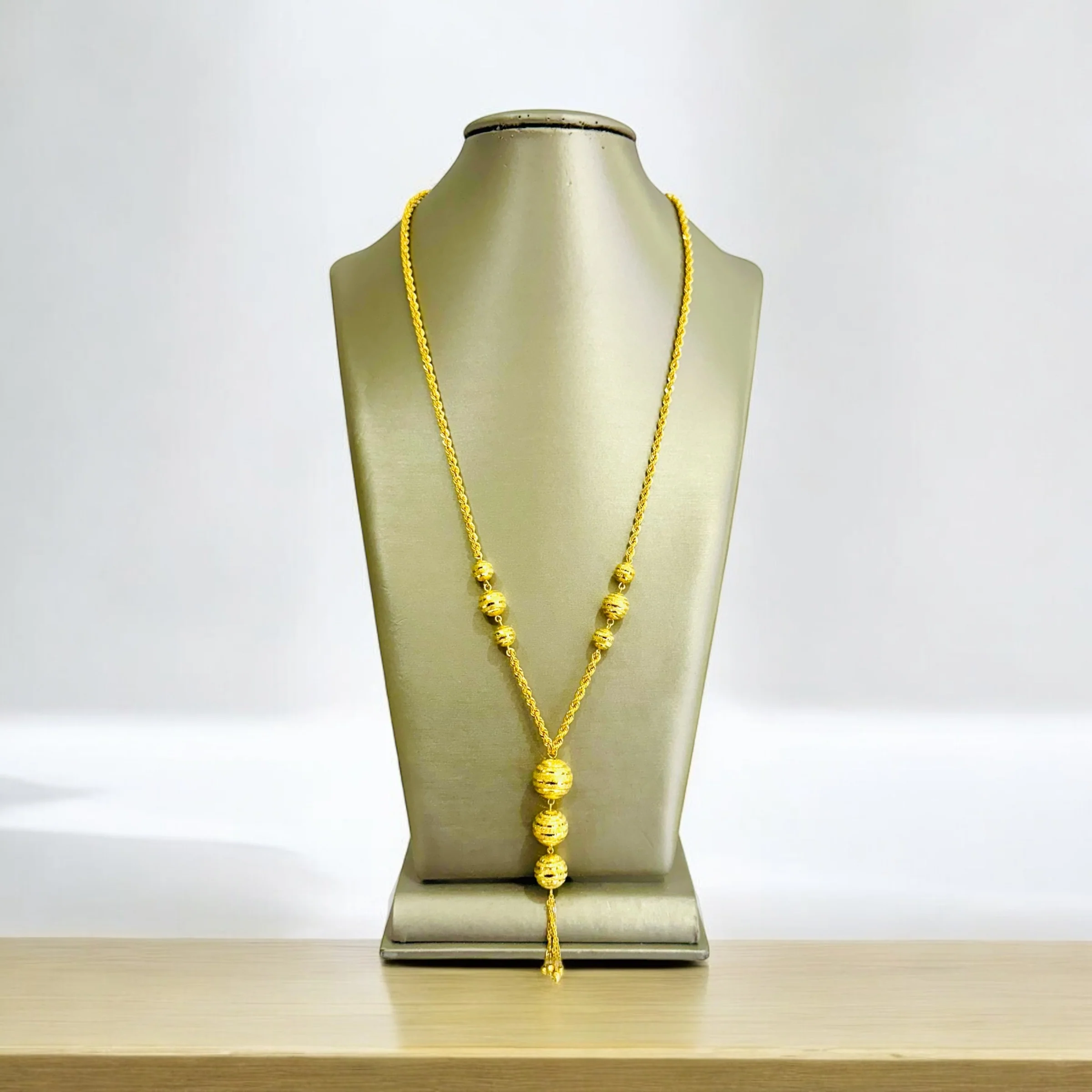 21K Gold Masbaha Necklace