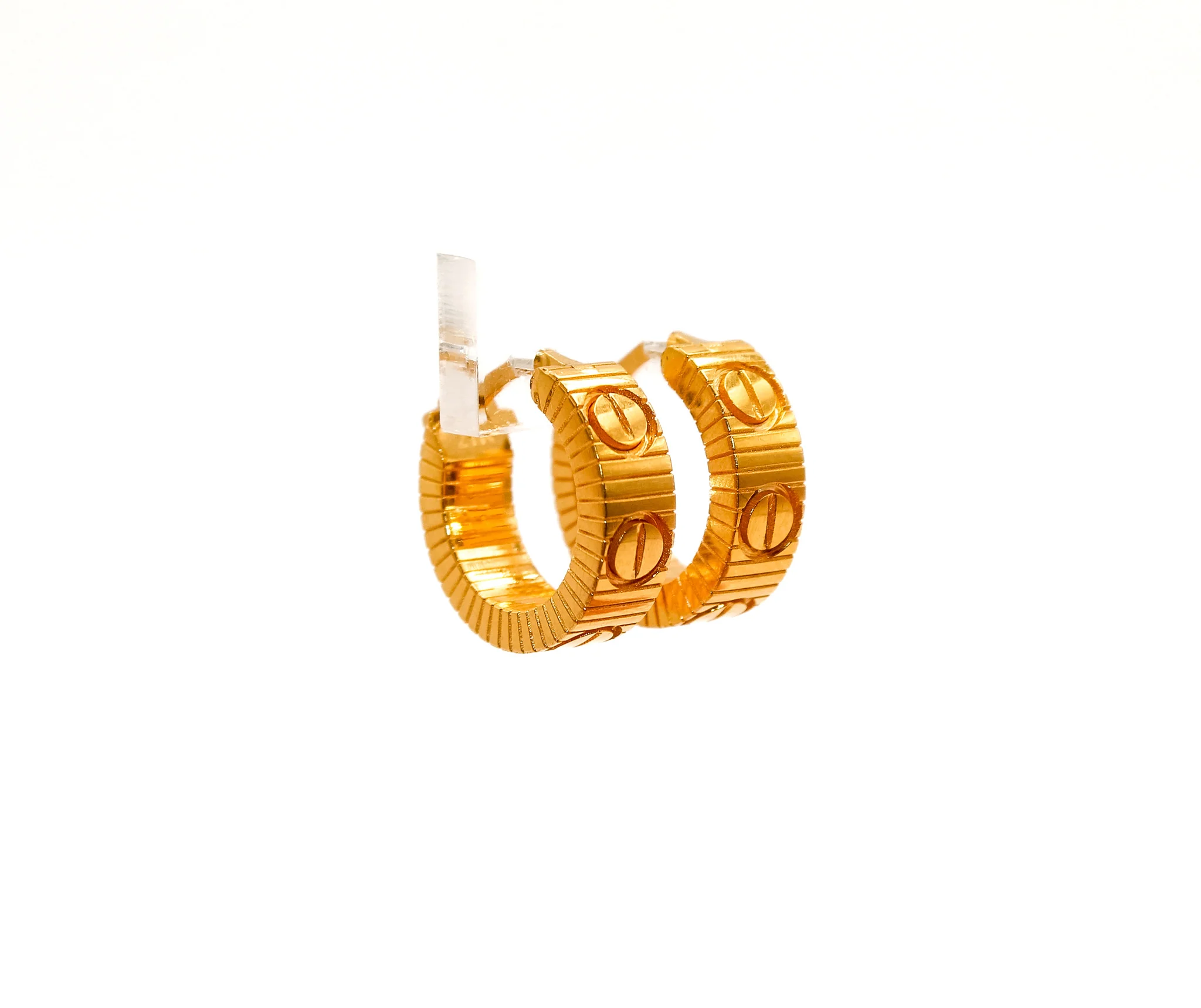 21K Gold Hoop Earrings - Image 2